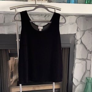Chico’s size 2(12) Traveler’s Black Velvet Tank